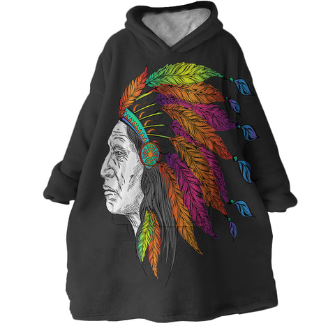 Image of Native American SWLF2079 Hoodie Wearable Blanket