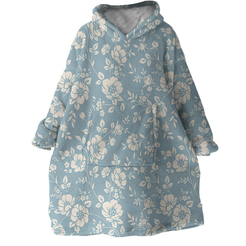 Image of Floral Wallpaper SWLF3002 Hoodie Wearable Blanket