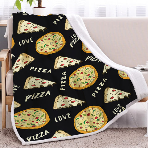 Image of Pizza Sherpa Fleece Blanket