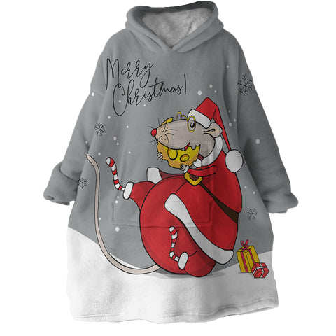 Image of Xmas Rat SWLF2524 Hoodie Wearable Blanket