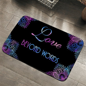 Love Beyond Words Door Mat