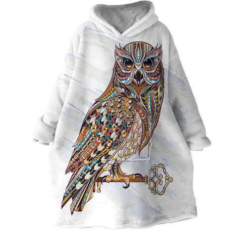 Image of Stylized Owl SWLF0091 Hoodie Wearable Blanket