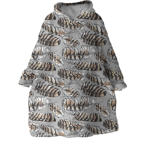 Image of Striped Feather SWLF2708 Hoodie Wearable Blanket