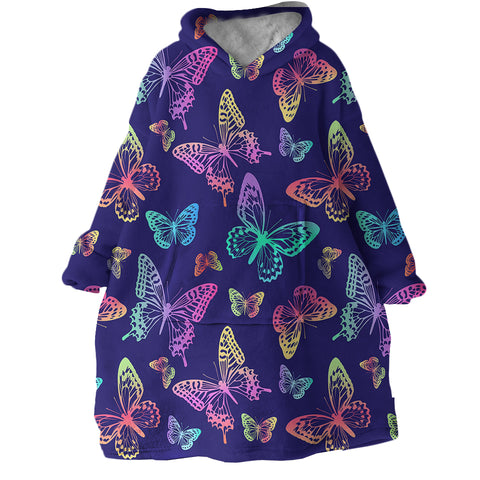 Image of Butterflies SWLF0312 Hoodie Wearable Blanket