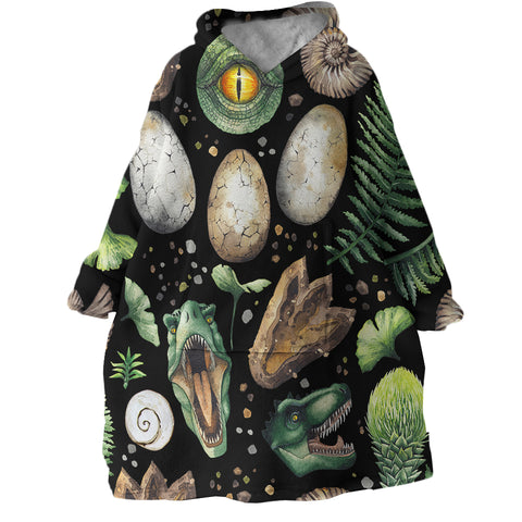 Image of Dino Themed SWLF0841 Hoodie Wearable Blanket