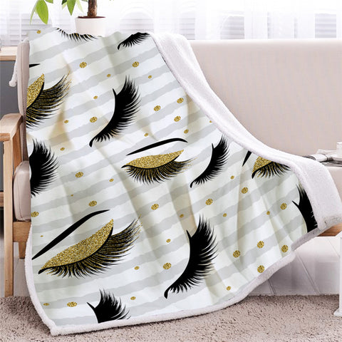 Image of Bling Lashes Sherpa Fleece Blanket - Beddingify