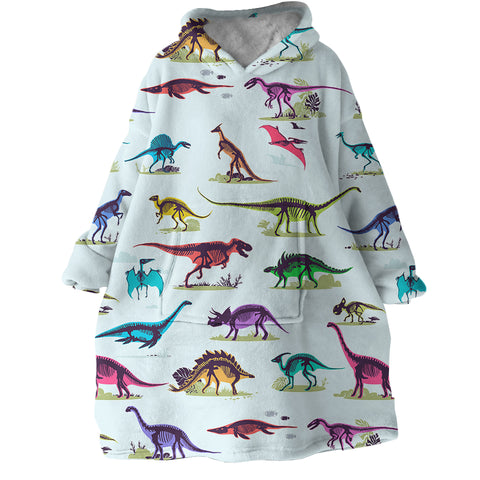 Image of Dinosaurs SWLF1097 Hoodie Wearable Blanket