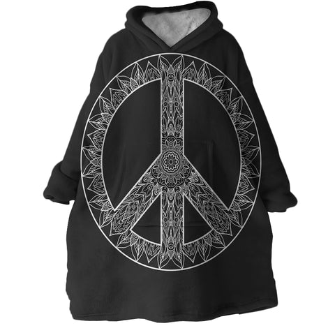 Image of Peace Sign SWLF2851 Hoodie Wearable Blanket