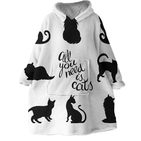 Image of Cat Lover SWLF1847 Hoodie Wearable Blanket