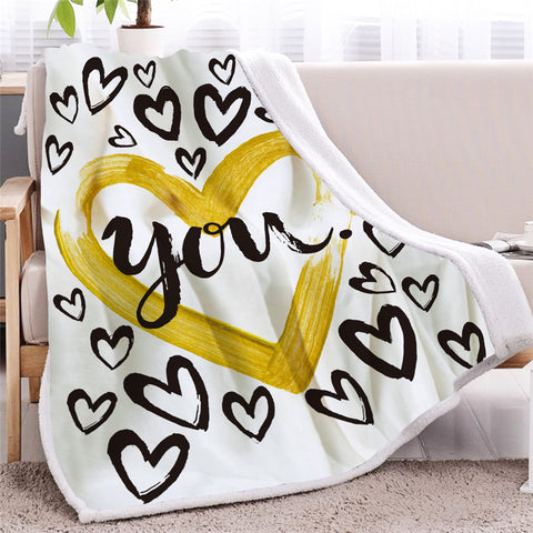 Image of Love You Sherpa Fleece Blanket - Beddingify