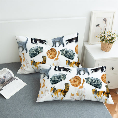 Image of Cat Moments Black Pillowcase