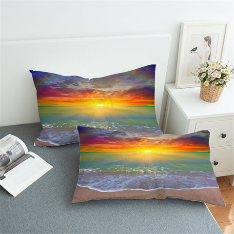 Image of Rainbow Sunset Pillowcase