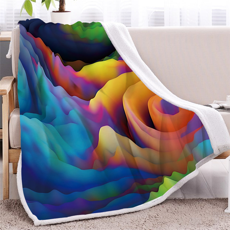 Colorful Rose Themed Sherpa Fleece Blanket - Beddingify