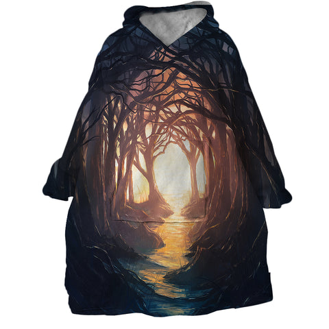 Image of Forest Entrance SWLF0097 Hoodie Wearable Blanket