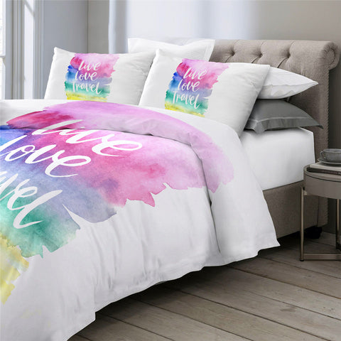 Image of Live Love Travel Bedding Set - Beddingify