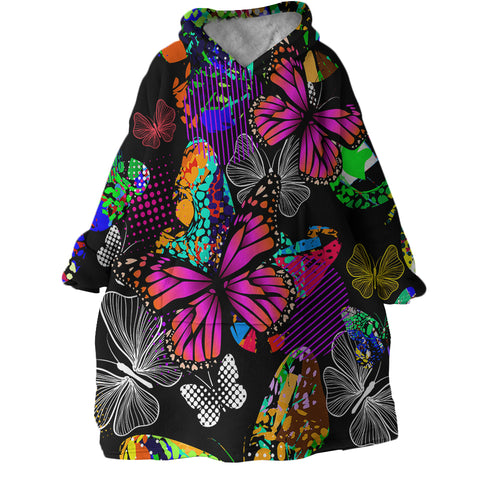 Image of Butterflies SWLF2228 Hoodie Wearable Blanket