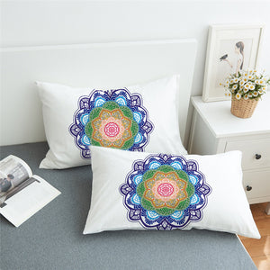 Mandala White Pillowcase