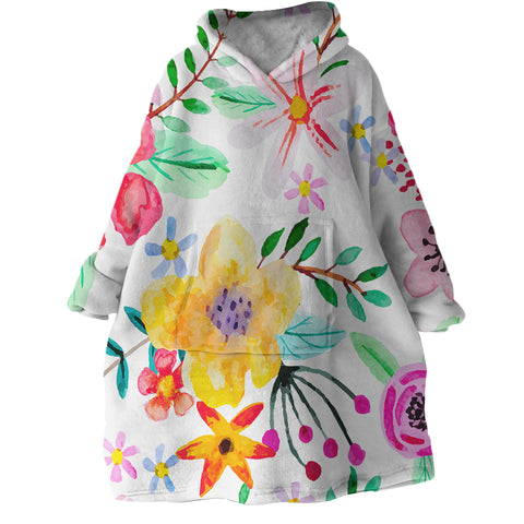 Image of Floral Themed SWLF2786 Hoodie Wearable Blanket