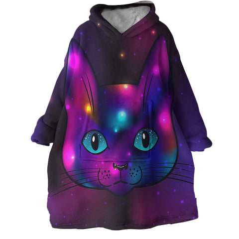 Image of Mystique Cat SWLF1744 Hoodie Wearable Blanket