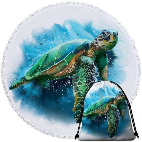 Image of Queen of the Ocean Round Towel Set - Beddingify