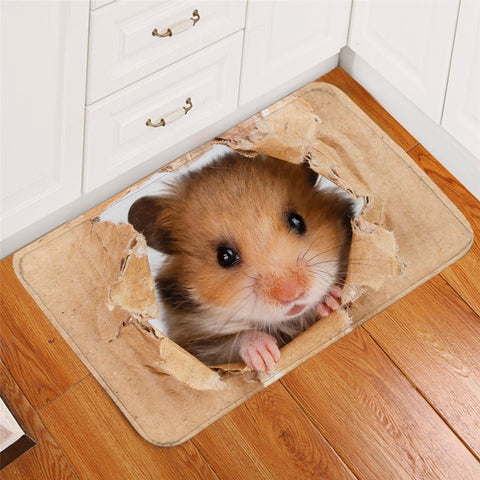 Image of 3D Hamster Hole Door Mat