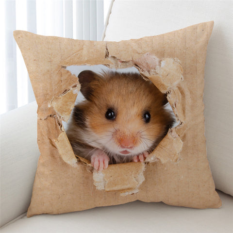 3D Cute Hamster Cushion Cover - Beddingify