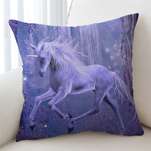 Image of 3D Purplish Unicorn Cushion Cover - Beddingify