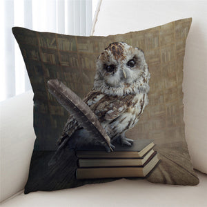 3D Librarian Owl Cushion Cover - Beddingify