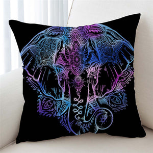 Pixie Elephant Black Cushion Cover - Beddingify