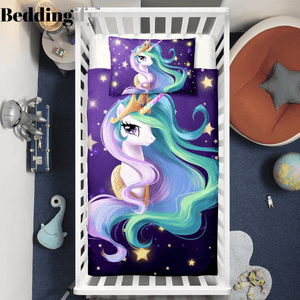 Sparkling Star Unicorn Crib Bedding Set - Beddingify