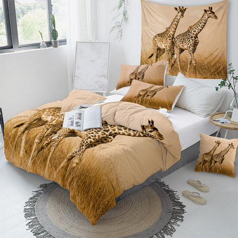Image of Twin Giraffes Bedding Set - Beddingify