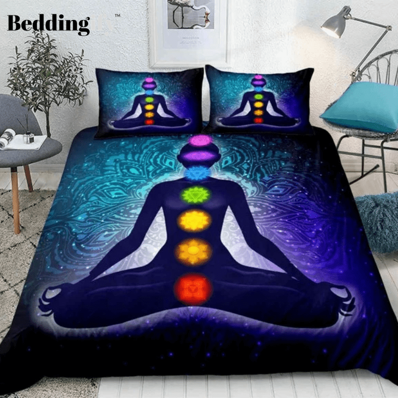 7 Chakras Mandala Bedding Set - Beddingify