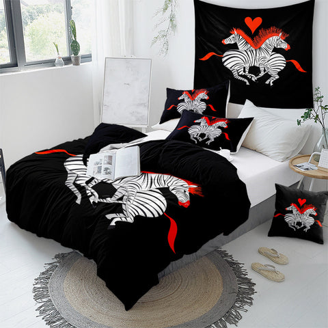 Image of Love Zebras Bedding Set - Beddingify