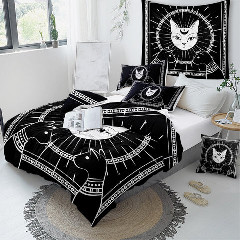 Image of Spiritual Leader Cat Bedding Set - Beddingify