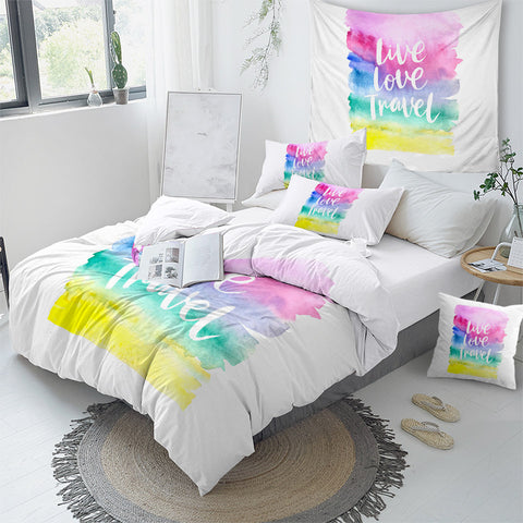 Image of Live Love Travel Bedding Set - Beddingify