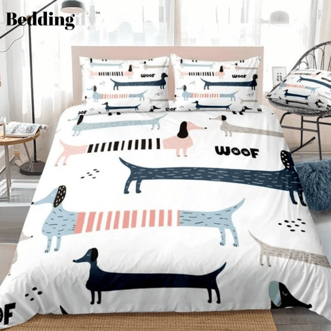 Image of Colorful Sausage Dog Bedding - Beddingify