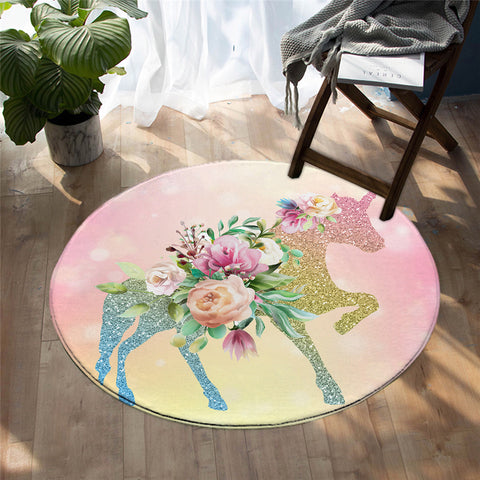 Image of Unicorn Shape Dreamy Rug