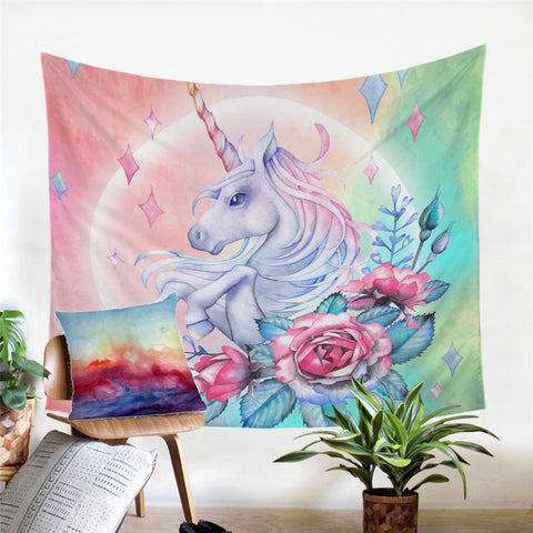 Image of 3D Unicorn Dreamy Tapestry - Beddingify