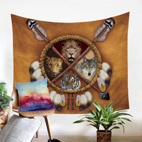 Image of Tribal Predators Tapestry - Beddingify