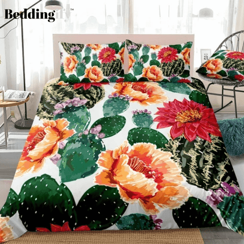 Image of Cactuses Flowers Bedding Set - Beddingify