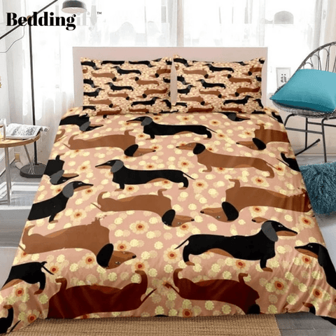 Image of Cute Puppy Pattern Bedding Set - Beddingify