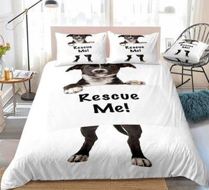 3D Black Dog Comforter Set - Beddingify