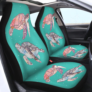 Sea Turtles SWQT2323 Car Seat Covers