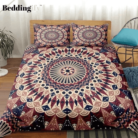 Image of Colorful Floral Mandala Bedding Set - Beddingify