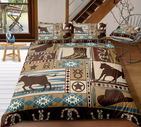 Image of Cowboy Western Themed Bedding Set - Beddingify