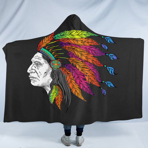 Image of Native American Style SW2079 Hooded Blanket