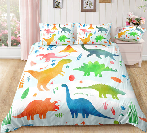 Image of Cartoon Dinosaur World Bedding Set - Beddingify