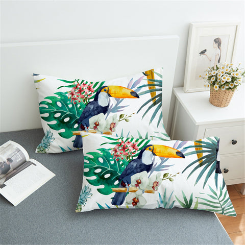 Image of Tucan Tropical Pillowcase