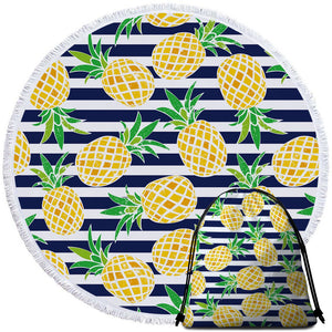 Nautical Pineapple Round Towel Set - Beddingify