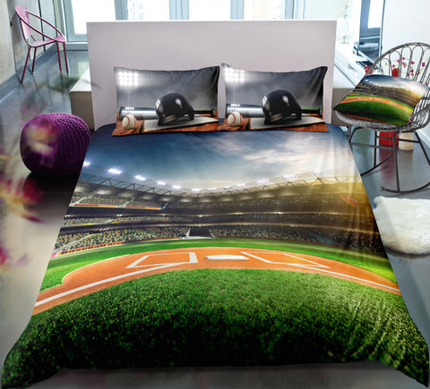 Image of Baseball Field Bedding Set - Beddingify